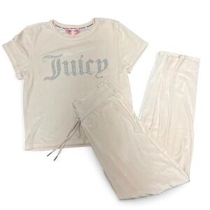 Juicy Couture Cream Velour Lounge Set
